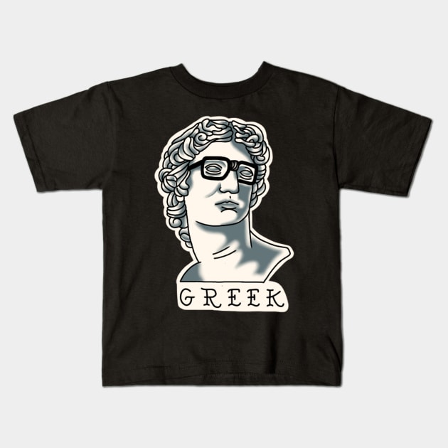 geek greek Kids T-Shirt by rafaelwolf